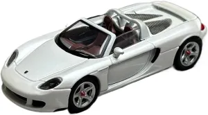 1 64 for Porsche Carrera GT Convertible Diecast Alloy Edition Toys Cars Model Souvenir Static Display Motor Vehicles Toys(White)