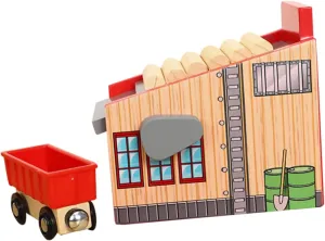 1 Set Loading Machine Toy Wooden Playset Lumber Mill Wood Blocks Wooden Lumber Yard Blocks Kit Birthday Educational Plaything Logging Camp Blocks Train Kit Wooden Train Track