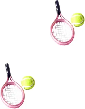 1 Set Mini Tennis Rackets DIY Mini House Decor Accessories for Random Color Sports Realistic Model Rackets for Miniature Scenes for Playtime and Display Random Color