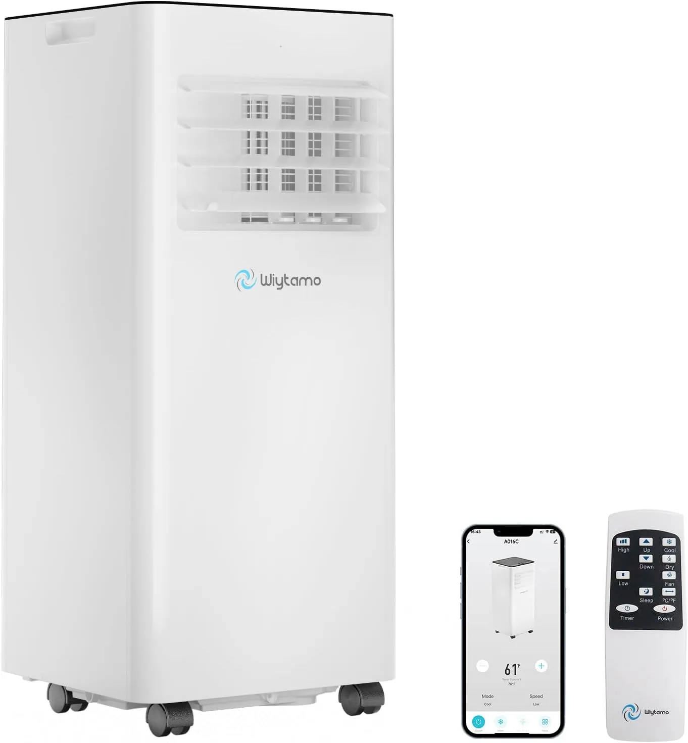 10,000 BTU Portable Air Conditioners, Cool, Dehumidifier & Fan 3 in 1 Air Conditioner, Room Air Conditioners Portable Cooling Up to 450 Sq.Ft, with WiFi & Remote/24 Hrs Timer/Self Evaporation
