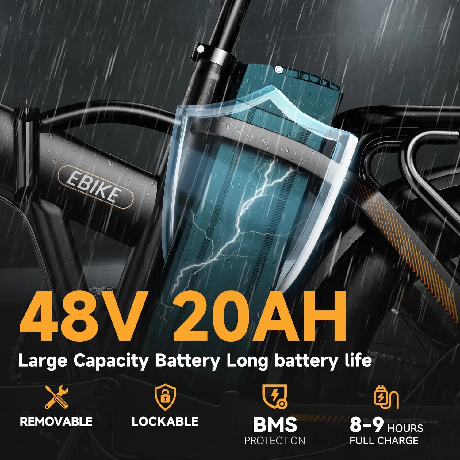 1000W Folding Electric Bike, 48V 20AH Large Removable Battery E Bike, 30 MPH, 80 Miles Max Range, 20" Fat Tire Electric Bike for Adults, Adult Electric Bicycles for Commute Beach Snow