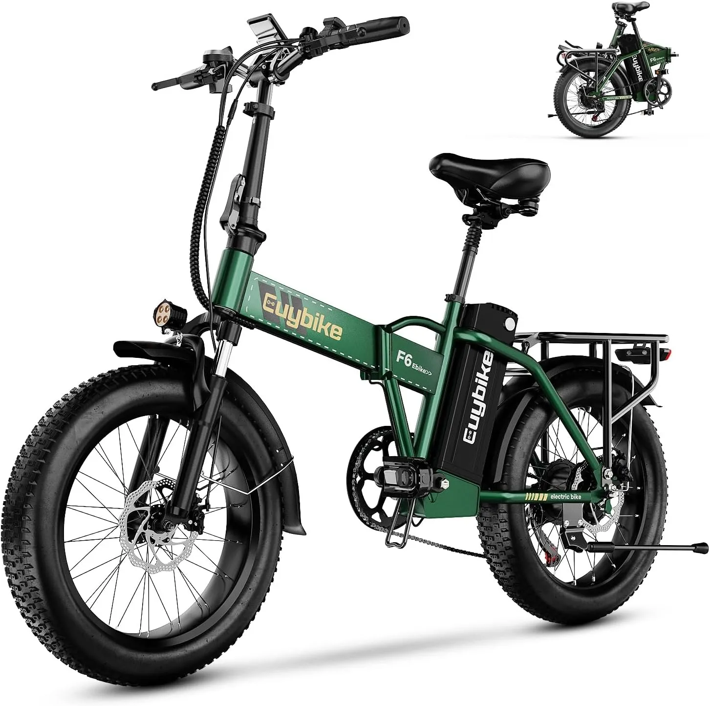 1000W Folding Electric Bike, 48V 20AH Large Removable Battery E Bike, 30 MPH, 80 Miles Max Range, 20" Fat Tire Electric Bike for Adults, Adult Electric Bicycles for Commute Beach Snow