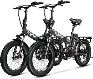 1000W Folding Electric Bike, 48V 20AH Large Removable Battery E Bike, 30 MPH, 80 Miles Max Range, 20" Fat Tire Electric Bike for Adults, Adult Electric Bicycles for Commute Beach Snow