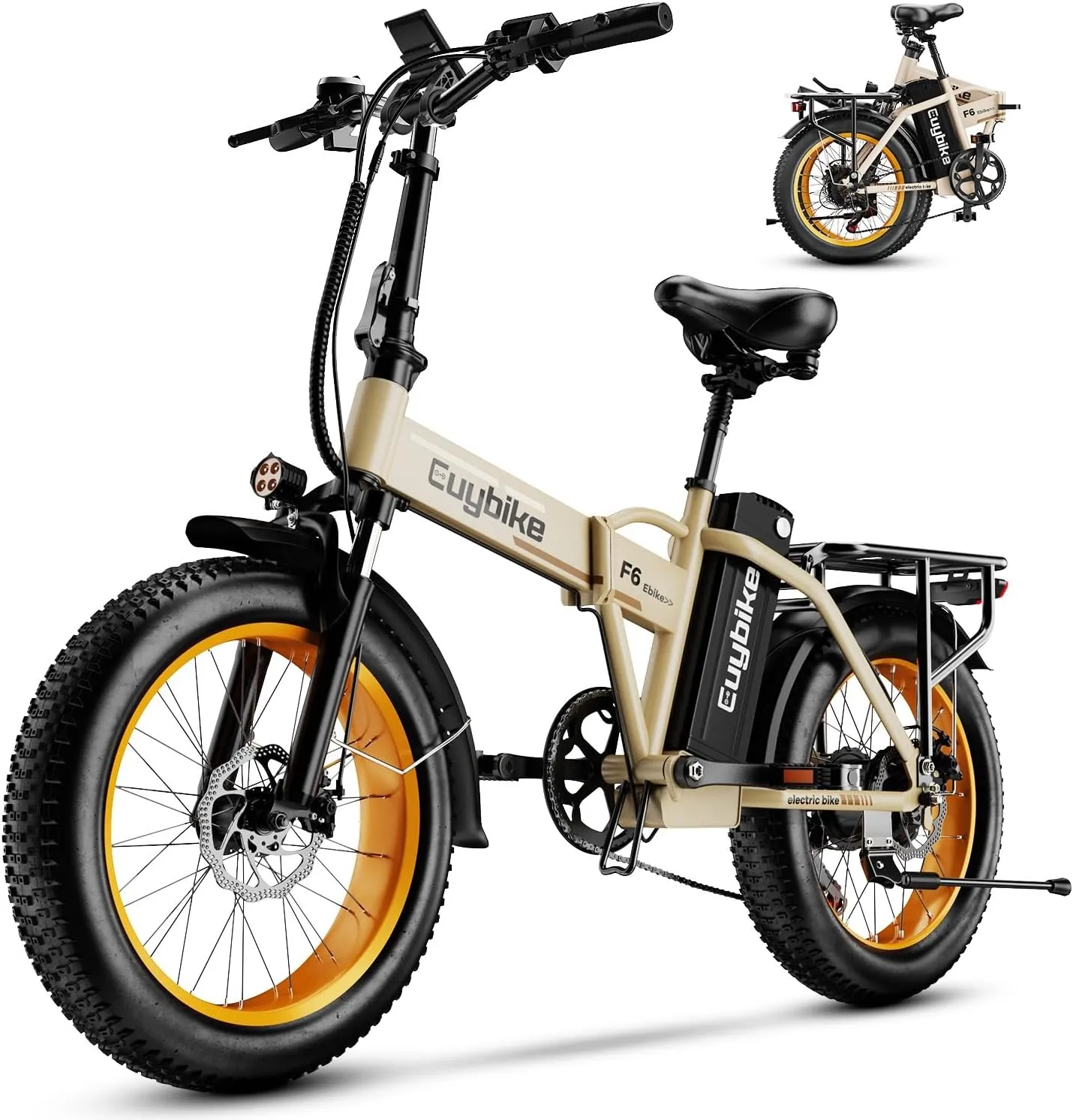 1000W Folding Electric Bike, 48V 20AH Large Removable Battery E Bike, 30 MPH, 80 Miles Max Range, 20" Fat Tire Electric Bike for Adults, Adult Electric Bicycles for Commute Beach Snow