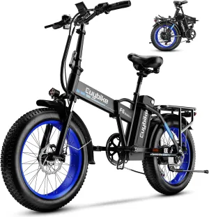 1000W Folding Electric Bike, 48V 20AH Large Removable Battery E Bike, 30 MPH, 80 Miles Max Range, 20" Fat Tire Electric Bike for Adults, Adult Electric Bicycles for Commute Beach Snow