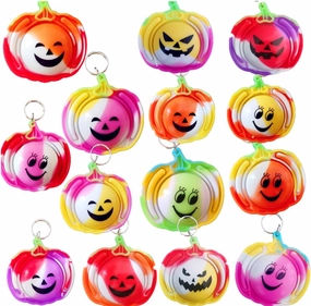 100 Packs Bulk Halloween Pumpkin Fidget Mini Pop for Adult Kids Party Favors and Classroom Students Gifts