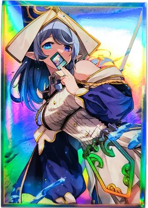 100ct Holographic Flashing Top Loading Trading Card Sleeves Deck Protector for YuGiOh/Japanese Sized Cards 63x90mm (A09)