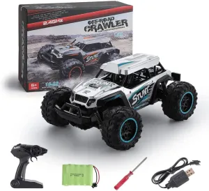1/14 Remote Control Car, 2.4GHz 22km/h High Speed RC Cars, Off Road Hobby RC Racing Car with Led Lights, Electric Toy Car Gift for 3 4 5 6 7 8 Year Old Boys Girls Kids