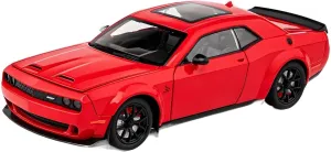 1:24 for Hellcat Toy Car Die Cast Metel Cars Toy Pull Back Hellcat Model Cars with Sound and Light Hellc for Kids(Red)