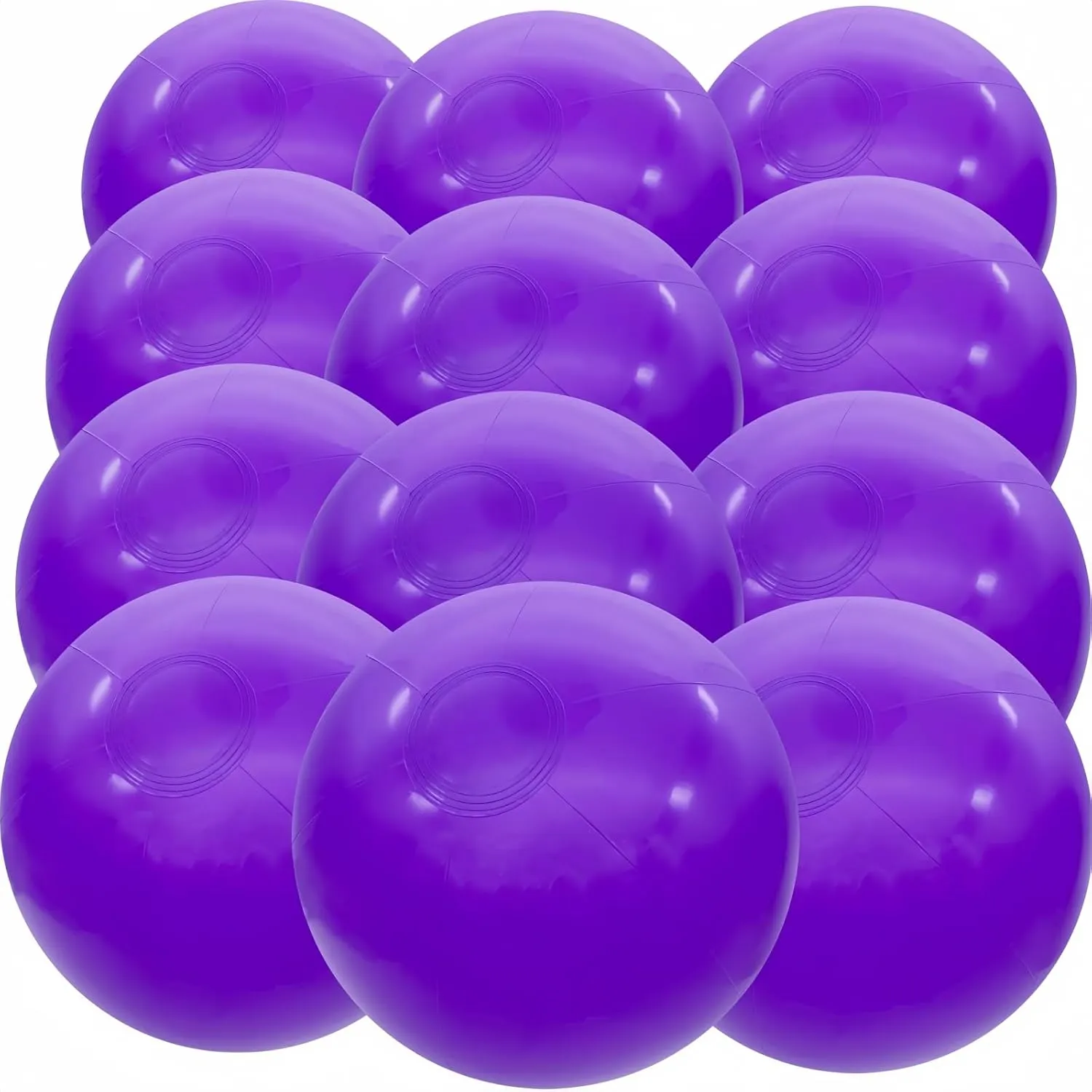 12" Beach Balls Bulk 12 Pack Inflatable Pool Ball for Kids Summer Water Games Party Supplies