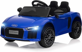 12V Kids Ride On Toy Car, Licensed by Audi Ride On Car with Remote Control, MP3 Player, Power Battery Electric Vehicles, for 3-8 Years Old Boy Girl Gift - Blue