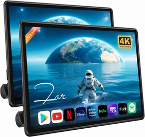 13.5 Inch 4K Car Headrest Monitor | Portable Car TV for Back Seat | Rear Seat Entertainment System|4G RAM 64G ROM | Phone Mirroring | 5G WiFi/Bluetooth/HDMI | Video Player | OTA Updates (2*pc)