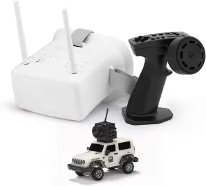 1/64 Scale FPV RC Rock Crawler with Goggles, 8CH 4WD Full Proportional Control Off-Road Vehicle with LED Light, All-Terrain Crawler for Hobbyist