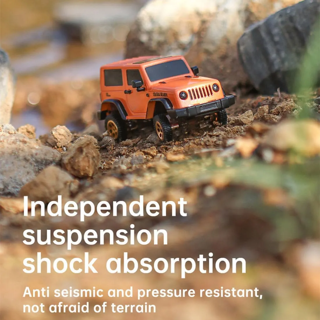 1/64 Scale FPV RC Rock Crawler with Goggles, 8CH 4WD Full Proportional Control Off-Road Vehicle with LED Light, All-Terrain Crawler for Hobbyist