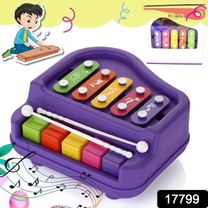 17799 2 IN 1 BABY PIANO XYLOPHONE TOY FOR TODDLERS, BABY KIDS GIRLS BOYS 3  YEARS (1 PC)
