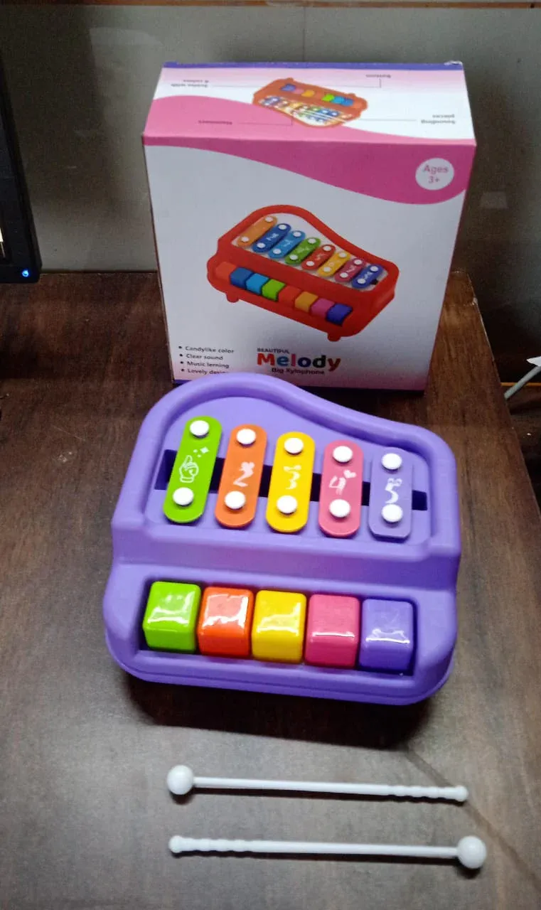 17799 2 IN 1 BABY PIANO XYLOPHONE TOY FOR TODDLERS, BABY KIDS GIRLS BOYS 3  YEARS (1 PC)