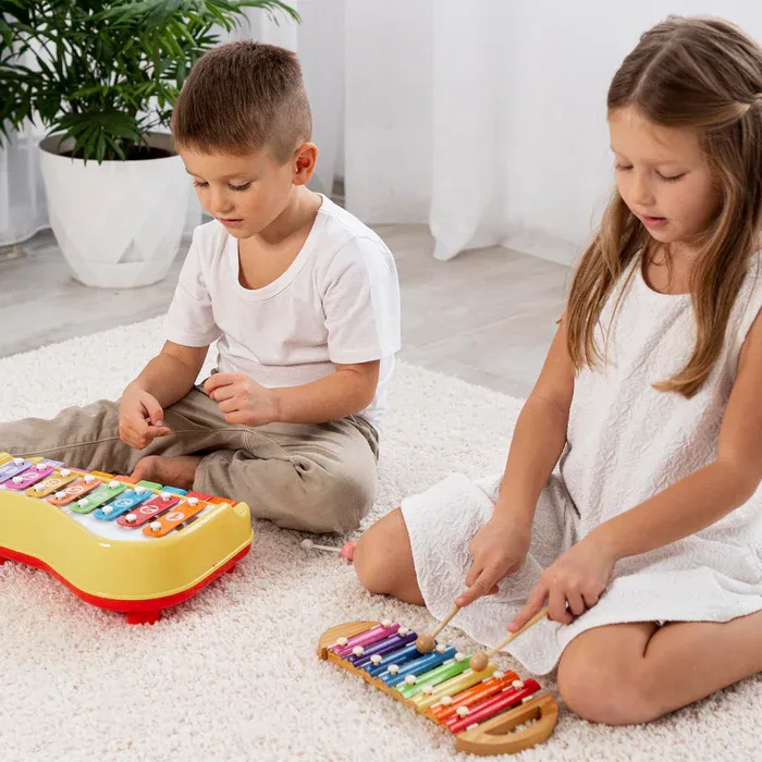 17799 2 IN 1 BABY PIANO XYLOPHONE TOY FOR TODDLERS, BABY KIDS GIRLS BOYS 3  YEARS (1 PC)