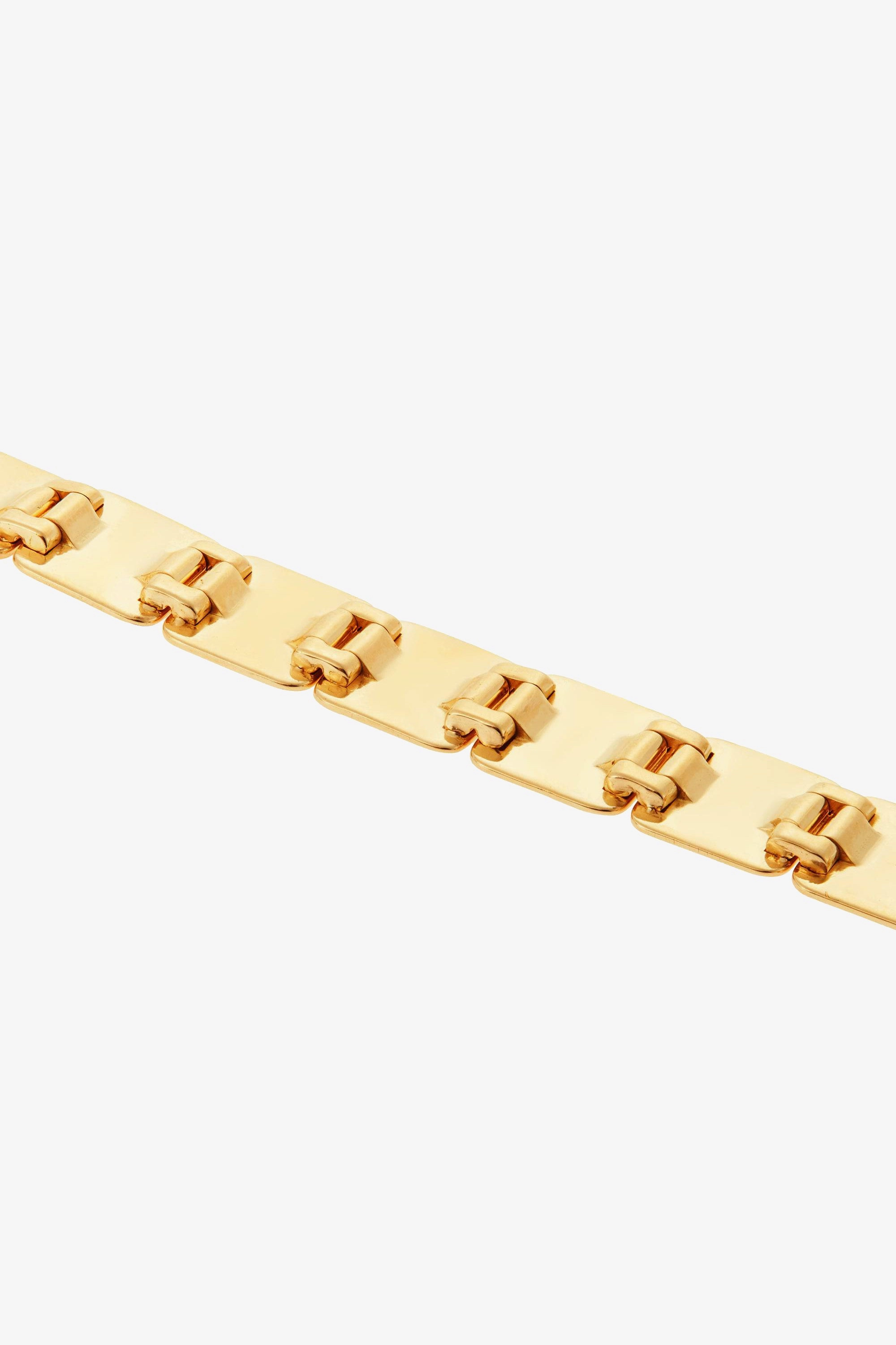 18K Yellow Gold Large Tile Bracelet
