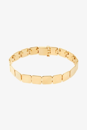 18K Yellow Gold Large Tile Bracelet