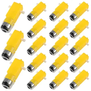 18PCS TT Motor DC Electric Gear Motor 3V-6V Gear Smart Motor Dual Shaft Intelligent Car Chassis Four Drive Car TT Robot for Arduino DIY Smart Car Aircraft Toys/Robotic Body/Four-Wheel Drive Toy Car