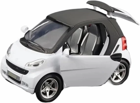 1:32 for Smart Miniatures Alloy Diecast Model Car Model for Kids Cute and Compact E11(White)