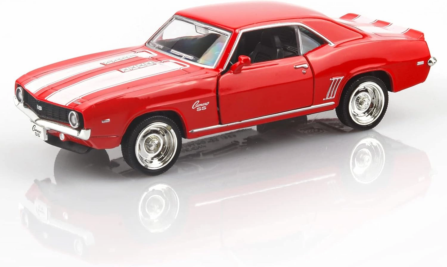 1/36 Scale Diecast Cars,1969 Camaro SS Cars Models,Pull Back Vehicles Toy Cars,Cars Gifts for Boys Girls (Red)