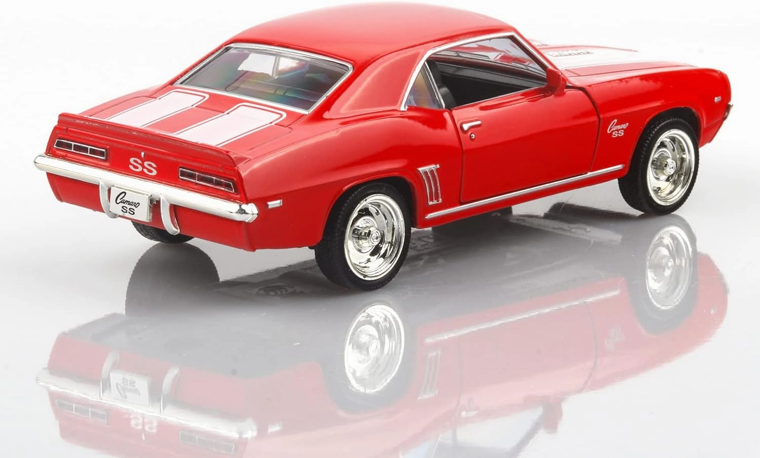 1/36 Scale Diecast Cars,1969 Camaro SS Cars Models,Pull Back Vehicles Toy Cars,Cars Gifts for Boys Girls (Red)
