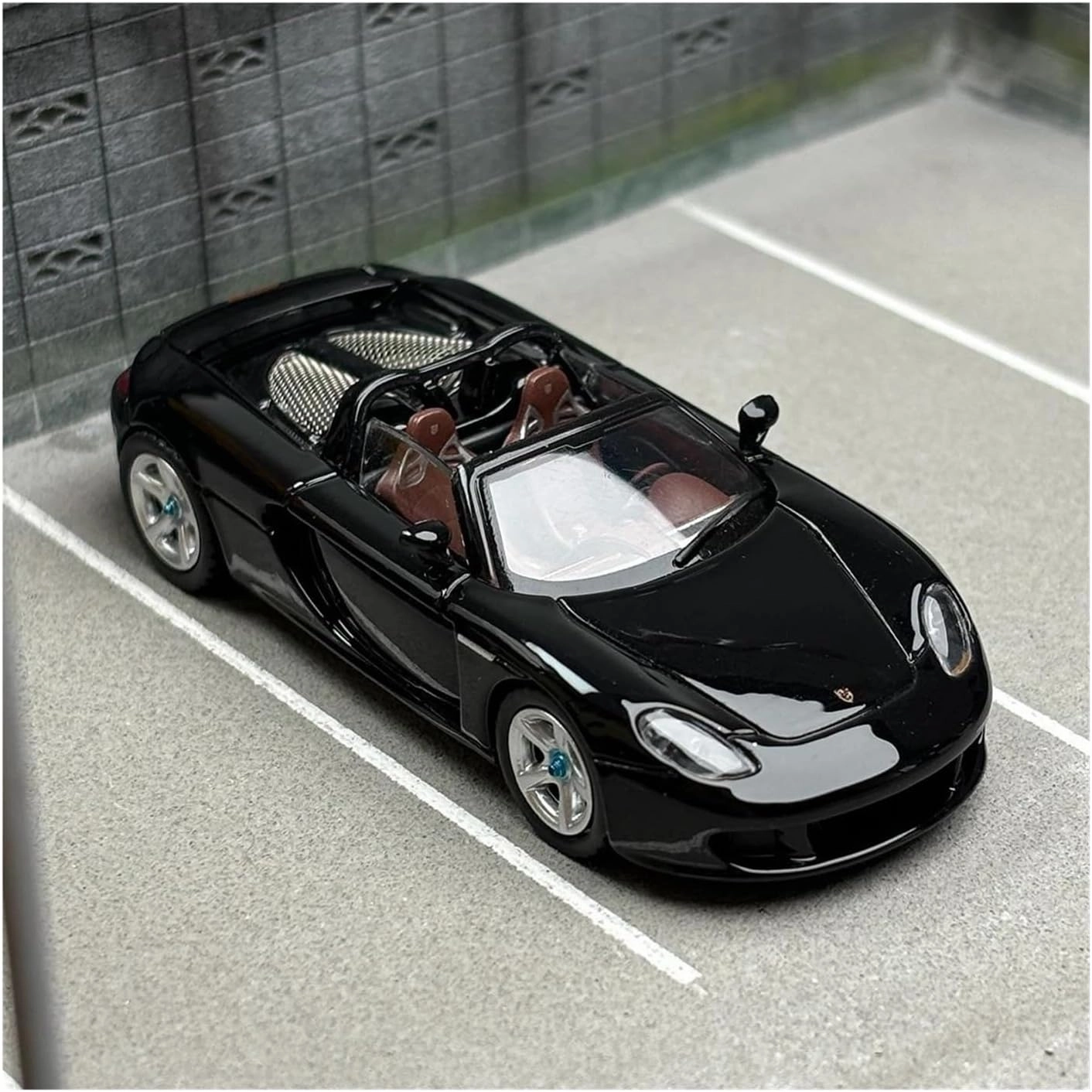 1 64 for Porsche Carrera GT Convertible Diecast Alloy Edition Toys Cars Model Souvenir Static Display Motor Vehicles Toys(Silver)