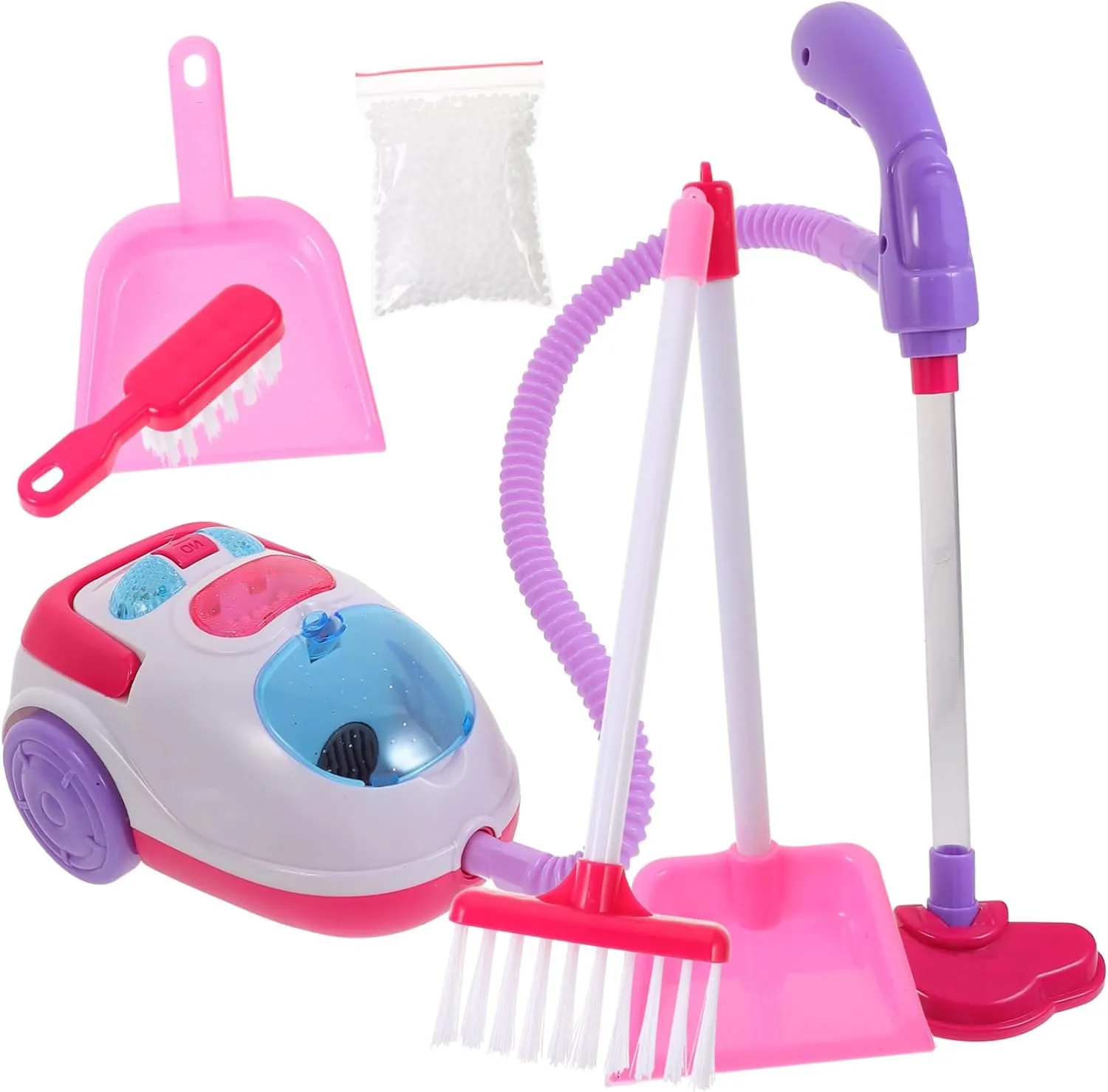 1set Boy Girl Vacuum Cleaner Toy Realistic Pretend Play Vacuum Educational Household Cleaning Kit for Boys and Girls Safe Material for Birthdays and Boy Girl's Day