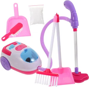 1set Boy Girl Vacuum Cleaner Toy Realistic Pretend Play Vacuum Educational Household Cleaning Kit for Boys and Girls Safe Material for Birthdays and Boy Girl's Day