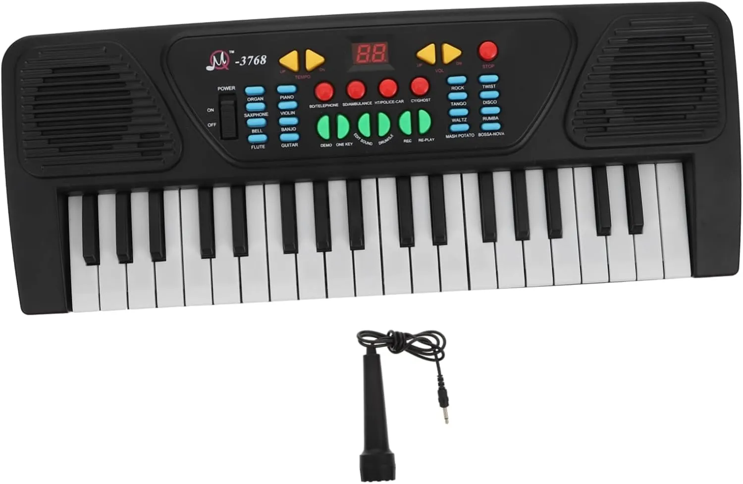 1Set Keys Piano with Microphone Educational Music for Lightweight and Portable Electronic Organ for Boys for Early Musical Development