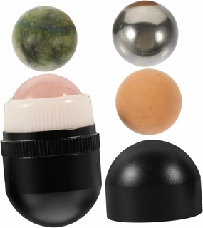 1set Facial Massage Roller Cooling Jade Globe for Face Eye Neck Portable Beauty Tool for Reduction Skincare Absorption Mom Elderly