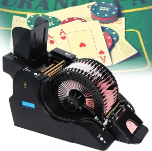 2 in 1 Fully Automatic Card Shuffler and Dealer, Multifunction Poker Card Shuffling Dealer for 8 Decks, Poker Card Splitting Machine for UNO, Texas Hold'em, Home, Blackjack