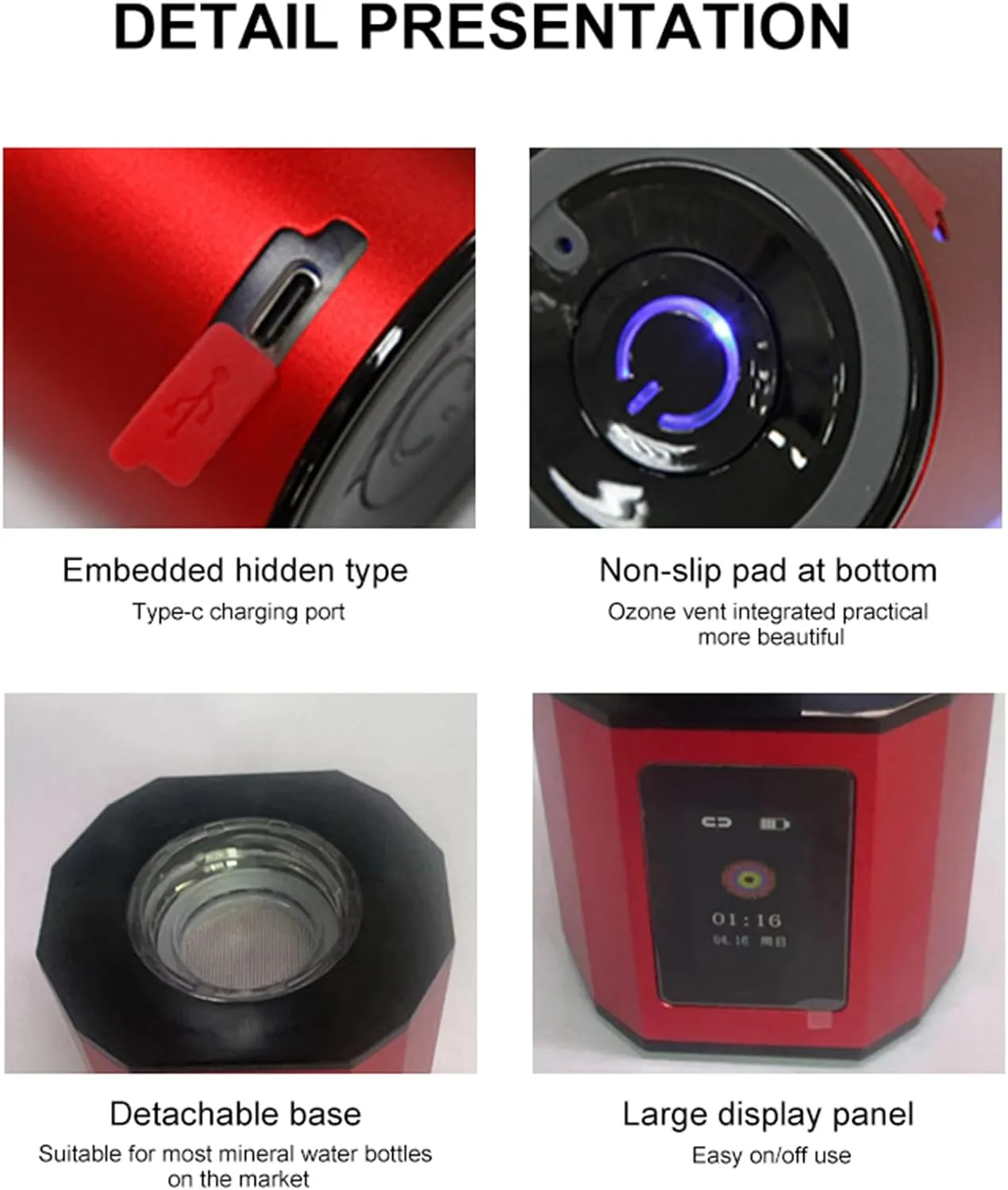 2-in-1 Hydrogen Water Bottle Generator, 4000-5000PPB Portable Hydrogen Water Ionizer Machine, with New PEM and SPE Technology, Balanced pH Hydrogen Water Cup