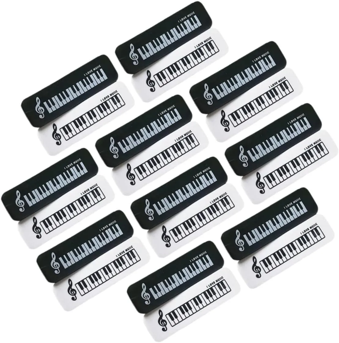 20 pcs Cute Piano Shaped Erasers for Students Decorative Erasers for Rewards Safe Material for Home and School Use