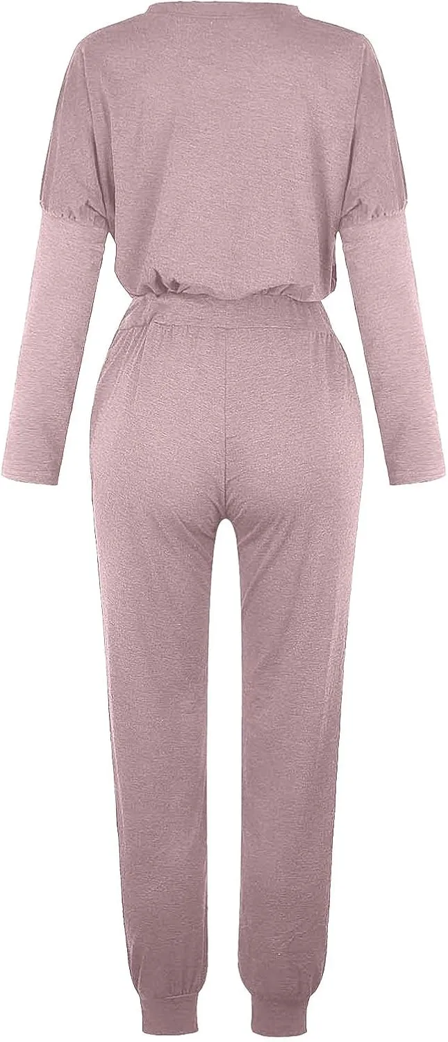2025 Summer Sports 2 Piece Set,Lounge Sets Lightweight Crewneck Pullover Tops & Long Pants Tracksuit