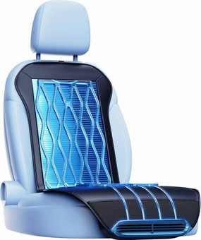 2025 Upgraded Semiconductor Ventilated Cooling Car Seat Cover(Front Seat),12V-24V Cooling Car Seat Cushion with 3 Temp Modes,Universal Fit for SUV/Truck Accessories(Ice-Core Black)
