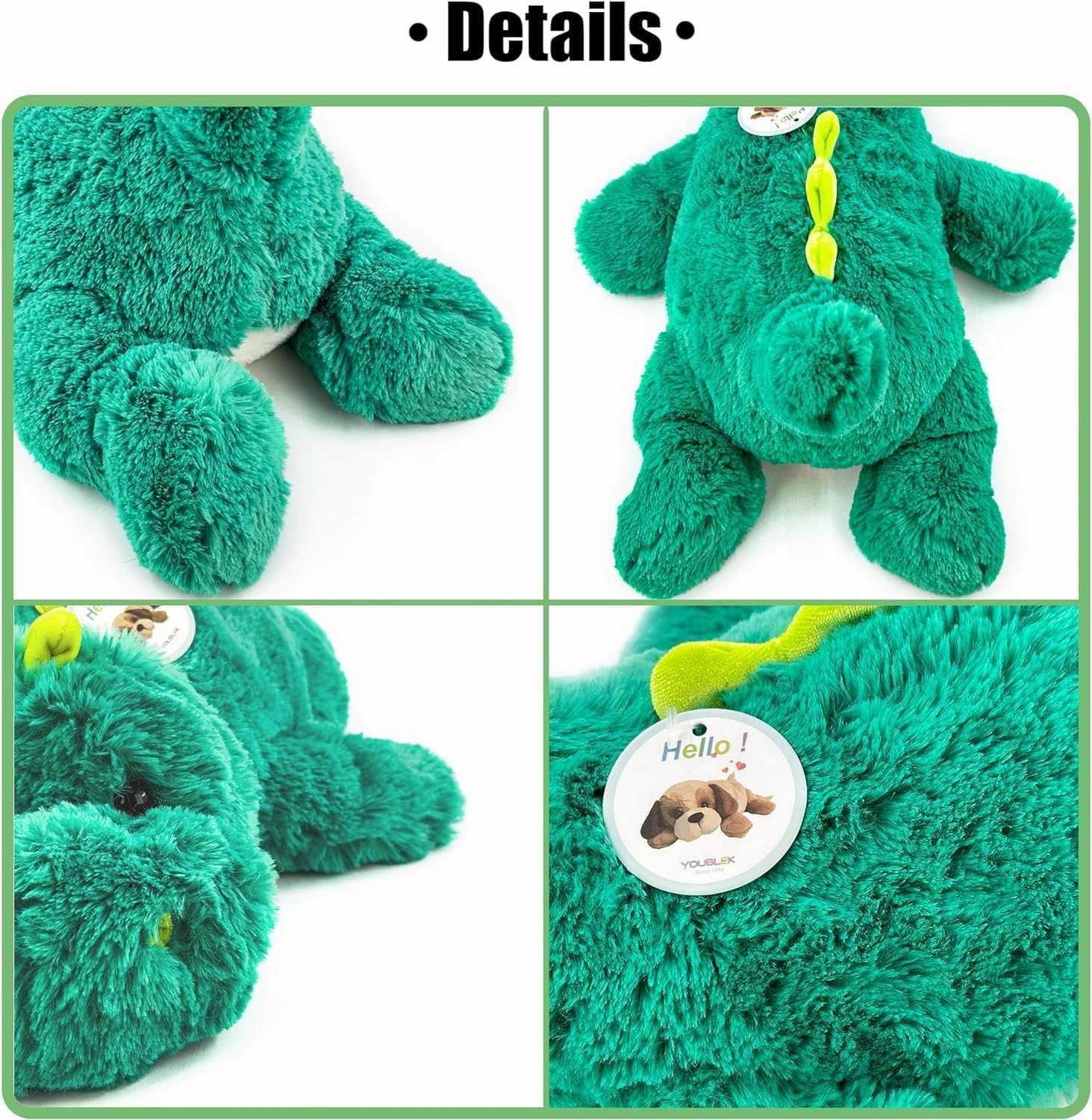 20" | 4 Pounds Weighted Stuffed Animals,Sensory Comfort Plush Throw Pillow Toy, Soft for Home & School, Kawaii Plushies Hugging Toy Gifts for Kids & Adults (Dinosaur, 20 inch 4 Pounds)