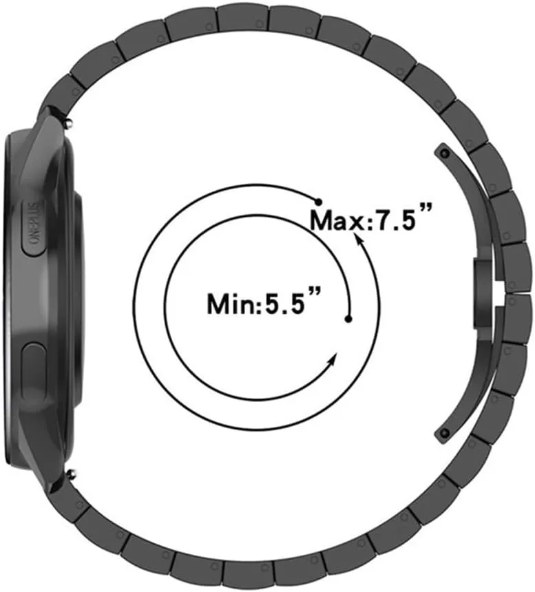 20mm 22mm Stainless Steel Metal Bands For Samsung Galaxy Watch 46mm 45mm/Gear S3, Ticwatch Pro，For Huami Amazfit，For Huawei watch