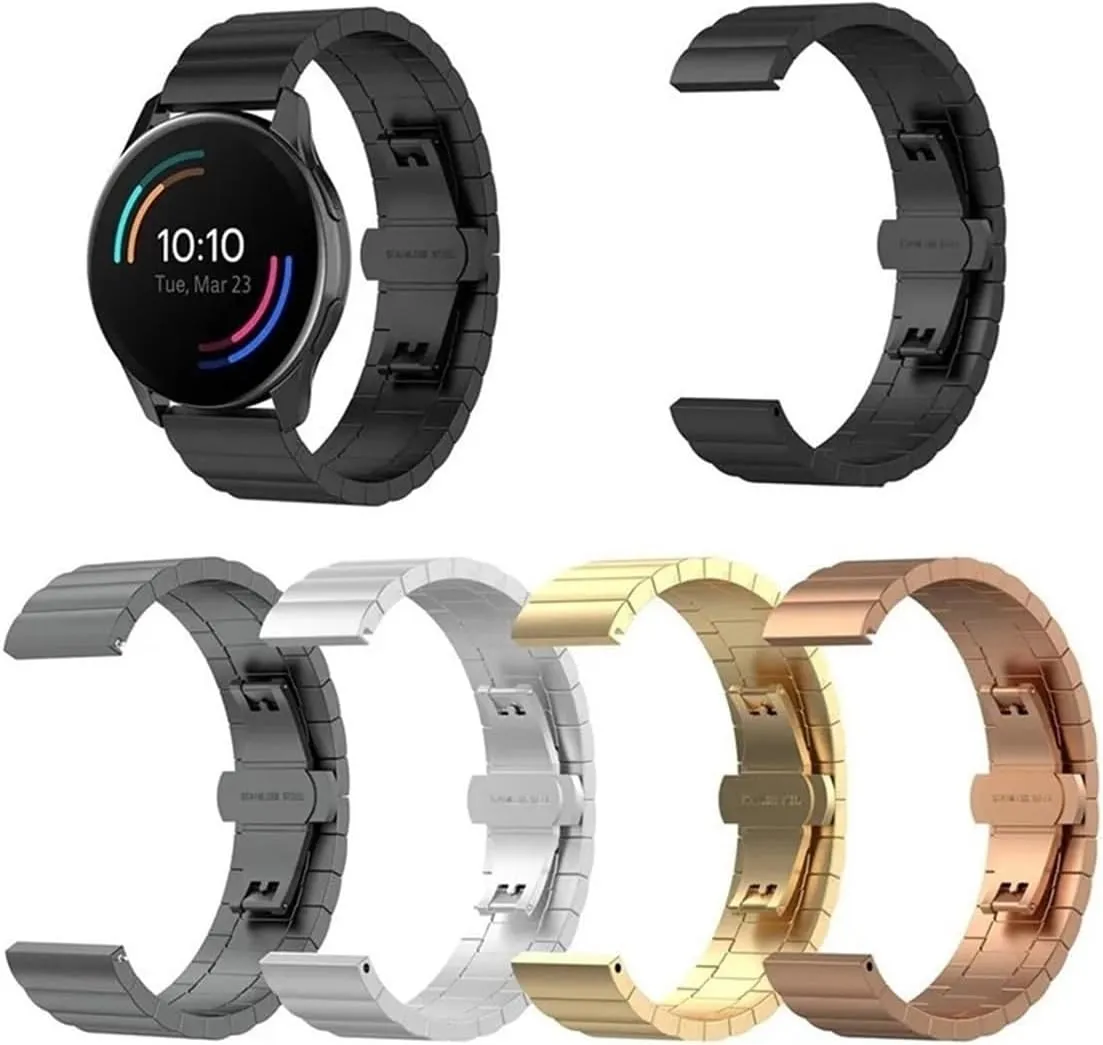 20mm 22mm Stainless Steel Metal Bands For Samsung Galaxy Watch 46mm 45mm/Gear S3, Ticwatch Pro，For Huami Amazfit，For Huawei watch