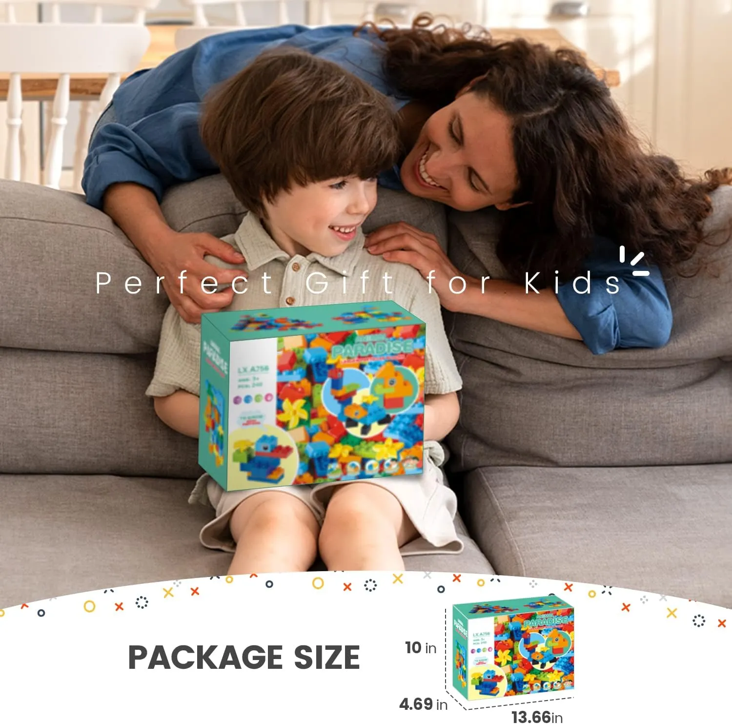 240 Piece Large Building Blocks for Toddlers 3 and up, Classic Building Bricks Set for Kids of All Ages, Compatible with Major Building Systems.
