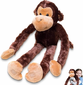 24-Inch Hanging Monkey Stuffed Animal – Hands Connect to Feet - Monkey Toy with Specially Designed Ultra Soft Plush Feel - Great Gift for Kids Ages 3 
