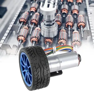 2PCS DC12V DIY Encoder Gear Motor 65mm Wheel Kit 500RPM Micro Speed Reduction Motor Mini Motor for Smart Car Robot Model