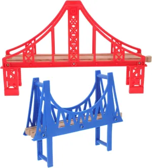 2pcs Toy Train Bridge Railway Bridge Track Accessories for DIY Train Track Play Flexible Assembly for Imaginative Fun Safe Design Easy to Clean