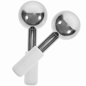 2pcs Stainless Steel Facial Ice Globes Cooling Face for Skin Wrinkle Reduction and Improved Tone for Absorption and Circulation