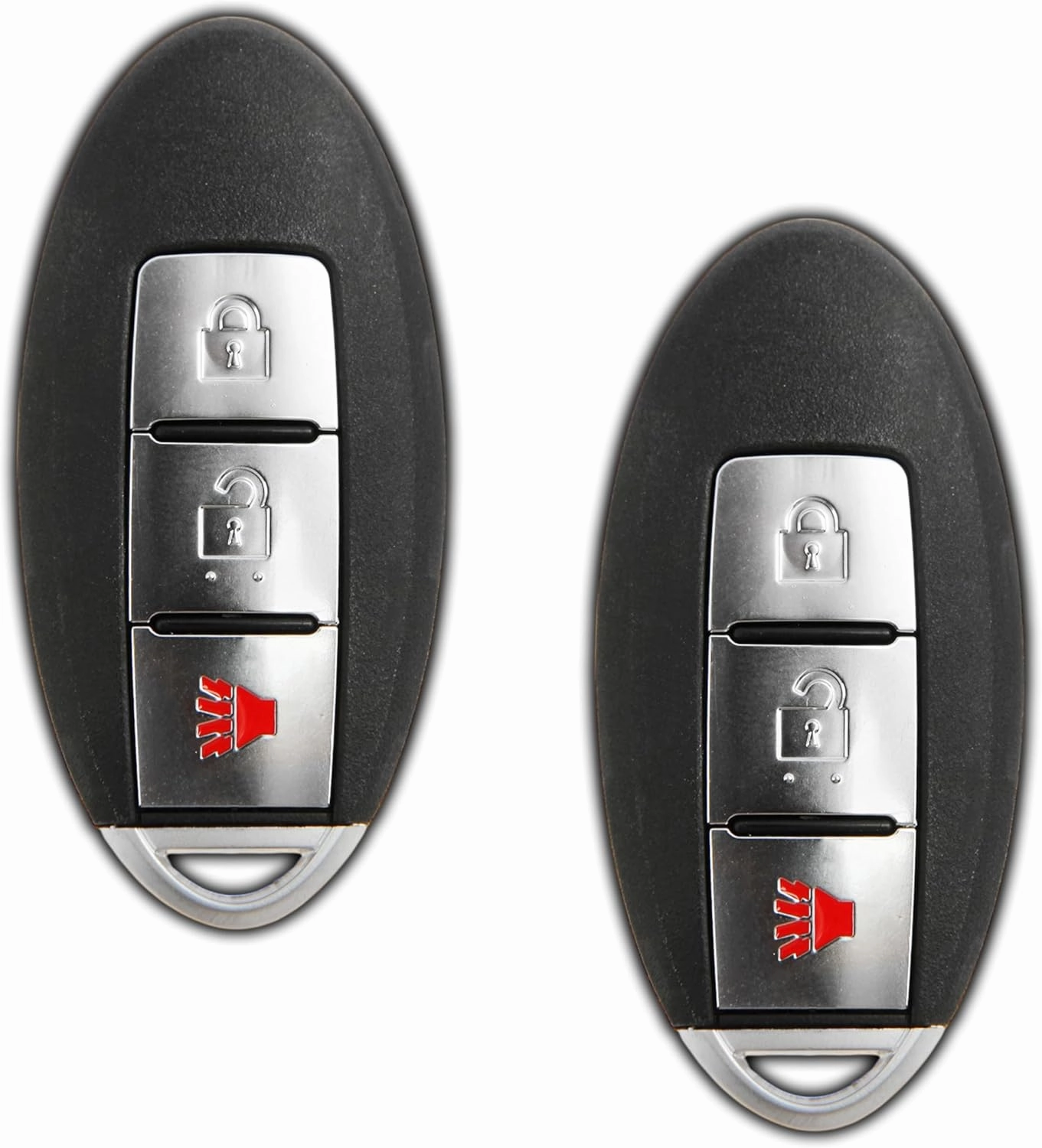 2X KeylessOption Key Fob Replacement for 2007 2008 2009 2010 2011 2012 2013 Nissan Rouge Versa Pathfinder Remote, 3-Button CWTWBU729, Locksmith Required