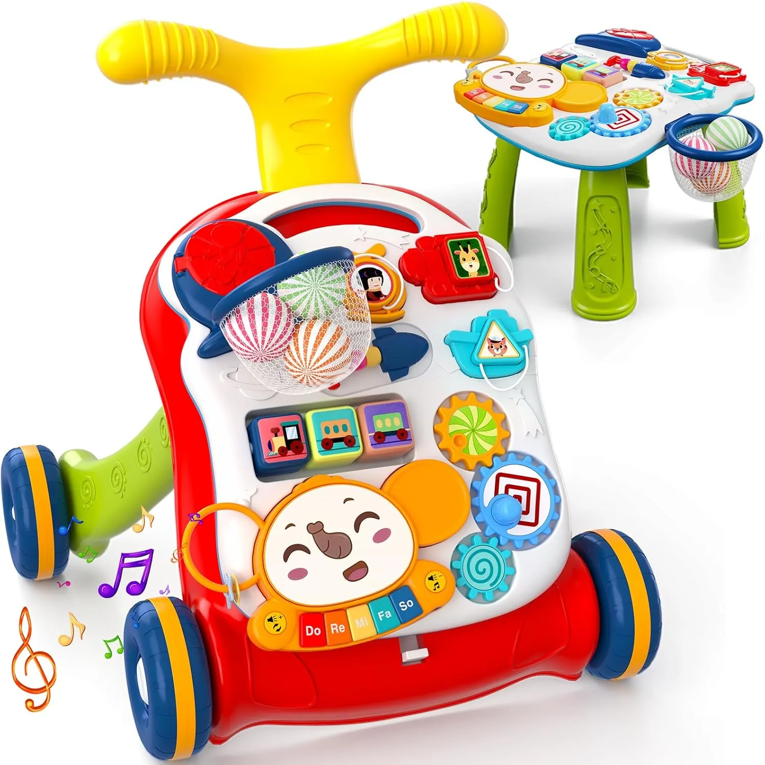 3-in-1 Baby Walker for Boys and Girls - Sit to Stand Learning Push Toy for Infant Toddler 12  Months