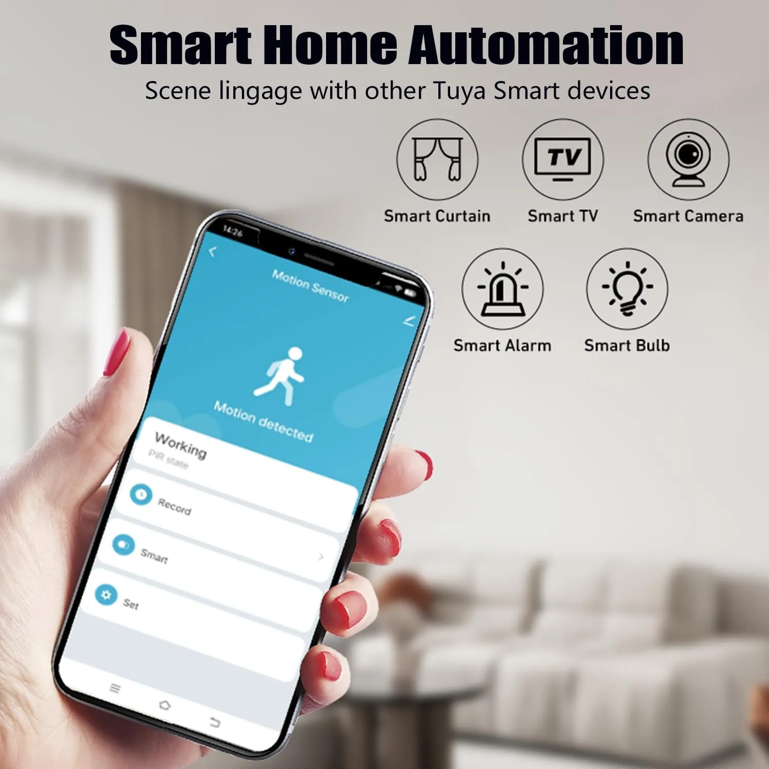 3-Pack Smart PIR Motion Sensor: WiFi Motion Detector with App Notification Alerts, Wireless Contact Sensor for Home Security and Smart Home Automation, No Hub Required, Compatible with Alexa