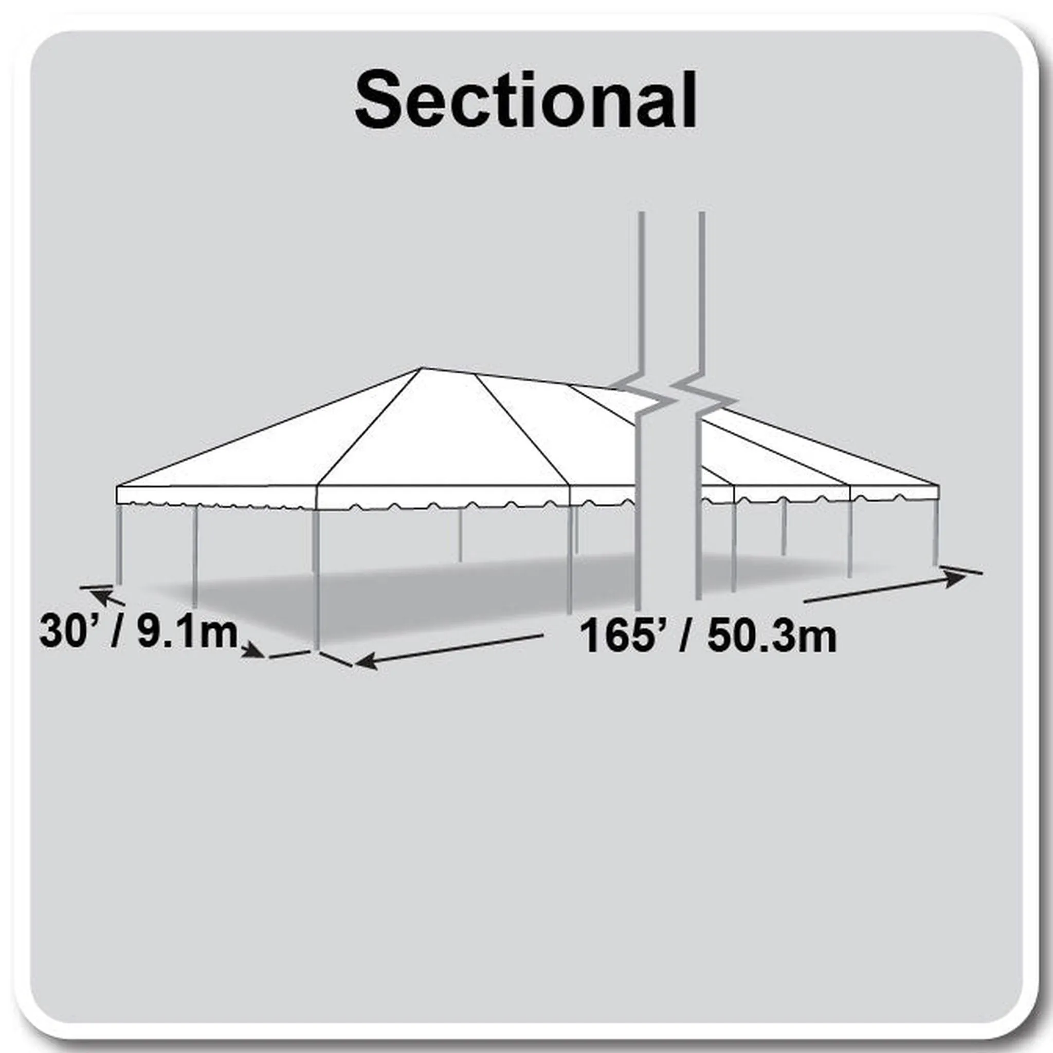30x165 Classic Series Frame Tent