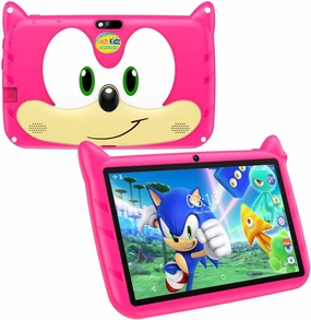 32GB, 7 inch Android Toy Tablet Lots of Free Content Pre-Installed, Kids Learning Toy Computer with WiFi, YouTube, Parental Control, Age 3  (Pink)